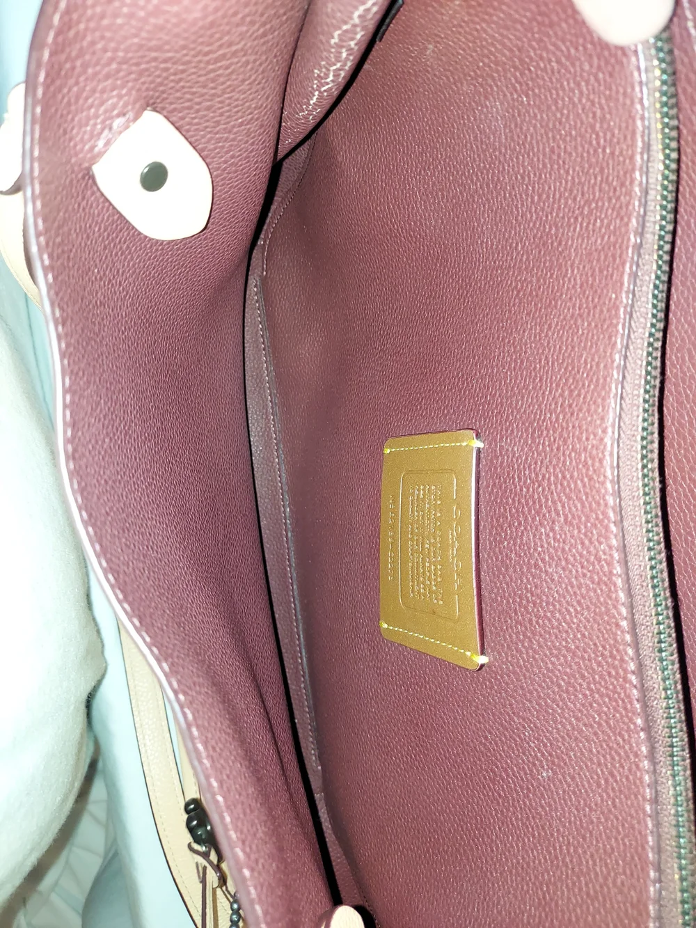 Coach Tyler Carryall Leather Tote Shoulder Bag Blush Pink Peach